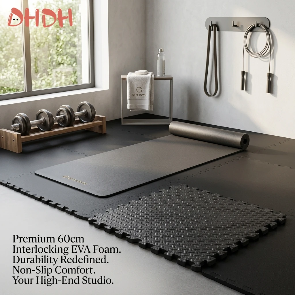 Premium 60cm Interlocking EVA Foam Gym Floor Mats High Quality Durable Non Slip Comfortable Waterproof for Home Gym Equipment
Premium 60cm Interlocking EVA Foam Gym Floor Mats High Quality Durable Non Slip Comfortable Waterproof for Home Gym Equipment