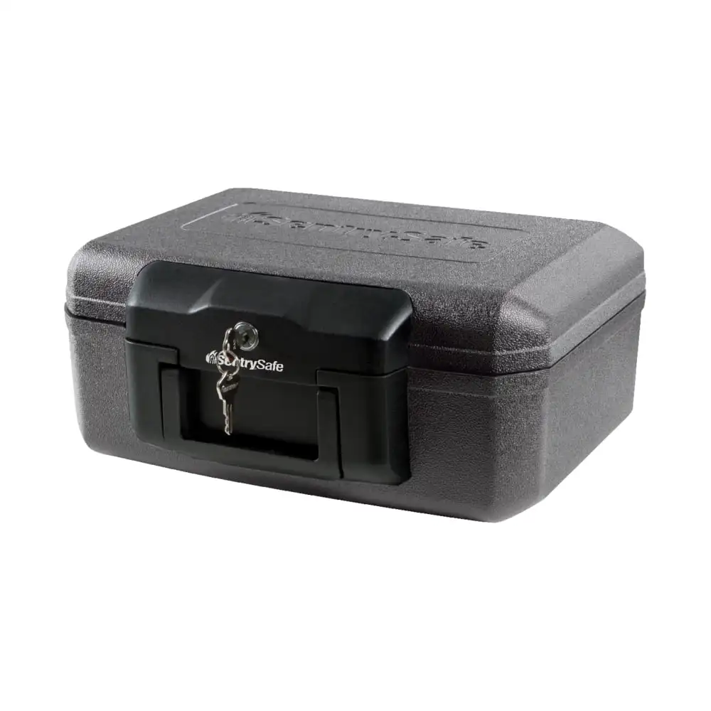 SentrySafe 1200 Fire-Resistant Box Safe with Key Lock 0.18 Cu. ft., Black
SentrySafe 1200 Fire-Resistant Box Safe with Key Lock 0.18 Cu. ft., Black