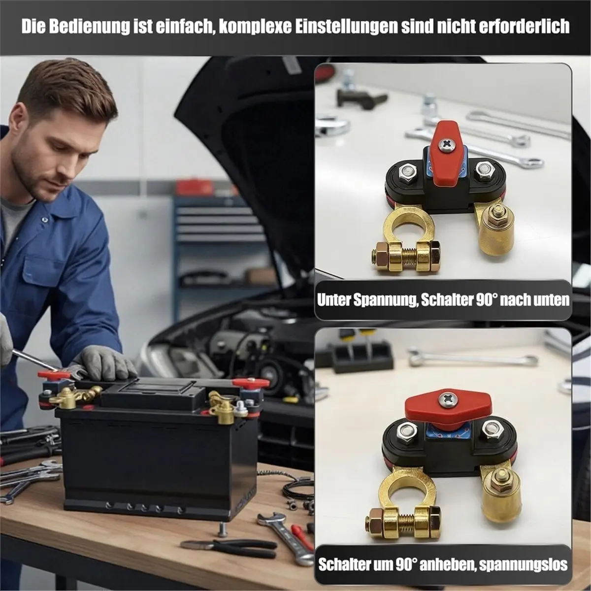 DT35BG Battery Disconnect Switch 12V-24V,Universal Waterproof Battery Kills Switch/Cut Off for Auto, , Boot, ATV, Motorrad
DT35BG Battery Disconnect Switch 12V-24V,Universal Waterproof Battery Kills Switch/Cut Off for Auto, , Boot, ATV, Motorrad