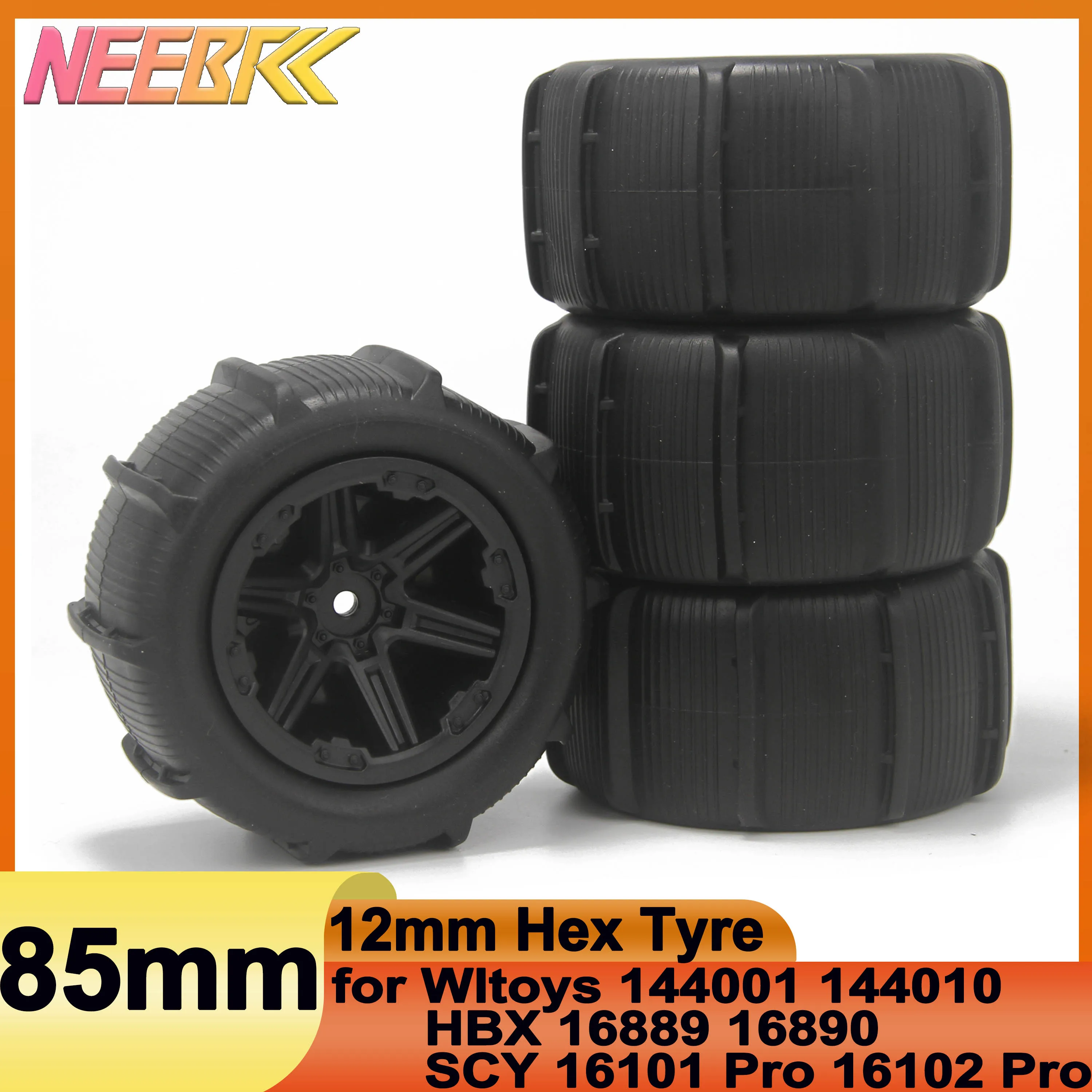 85mm 12mm Hex Rubber Tyre Snow and Sand Mud Off-road Buggy Tires Wheel for Wltoys 144001 144010 HBX 16889 16890 SCY 16101 Pro
85mm 12mm Hex Rubber Tyre Snow and Sand Mud Off-road Buggy Tires Wheel for Wltoys 144001 144010 HBX 16889 16890 SCY 16101 Pro