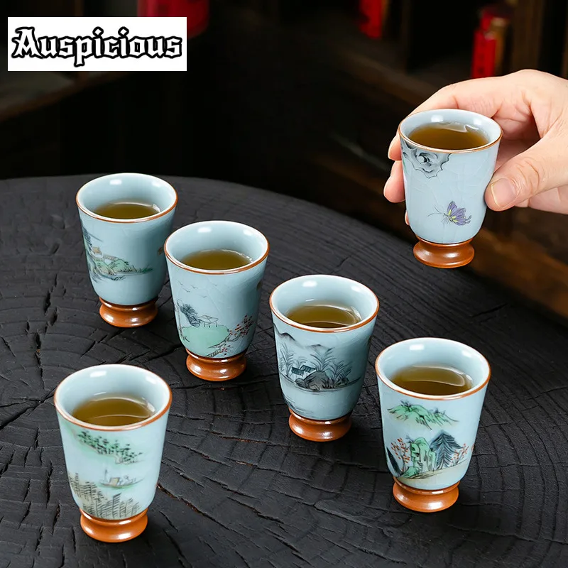 50 мл Ru Kiln Gracked Glaze Master Cup Бутик Чайная чашка с ручной росписью Маленькая дегустационная кружка Дзен Чайная пара Запахная чашка Чайные украшения
50 мл Ru Kiln Gracked Glaze Master Cup Бутик Чайная чашка с ручной росписью Маленькая дегустационная кружка Дзен Чайная пара Запахная чашка Чайные украшения