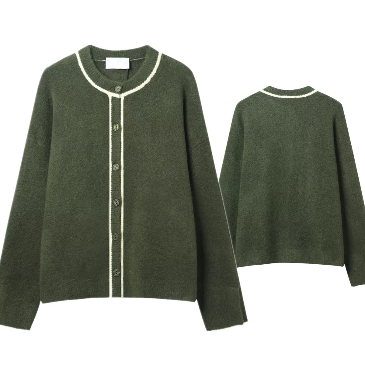 Dave&Di Nordic Minimalist Color Block Vintage Round Neck Knitwear Tops Women's Sweater Woman Clothing Woman Clothes Cardigan
Dave&Di Nordic Minimalist Color Block Vintage Round Neck Knitwear Tops Women's Sweater Woman Clothing Woman Clothes Cardigan