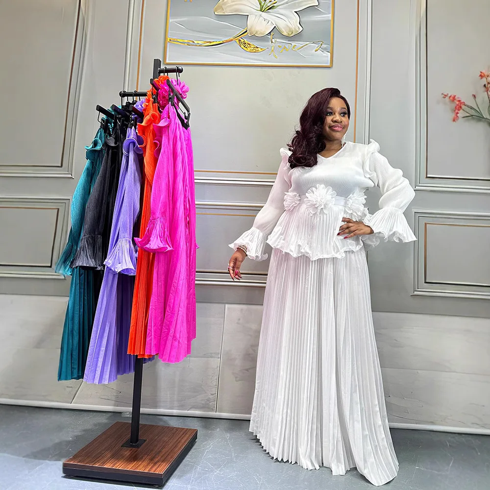 2025 New Women's Clothing Set, Oversized Fashion Two-piece Set, Top Pleated Long Skirt, Three Bedroom Pleated Set
2025 New Women's Clothing Set, Oversized Fashion Two-piece Set, Top Pleated Long Skirt, Three Bedroom Pleated Set