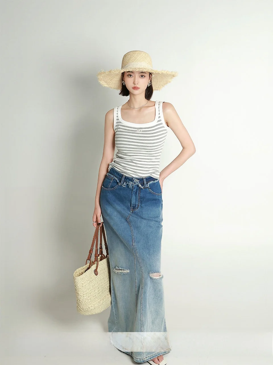 Chrisou by Dan Long Skirt Casual Cotton Loose Fit mid Waist Other/Other Style Ladies' Skirt for Casual Occasions
Chrisou by Dan Long Skirt Casual Cotton Loose Fit mid Waist Other/Other Style Ladies' Skirt for Casual Occasions