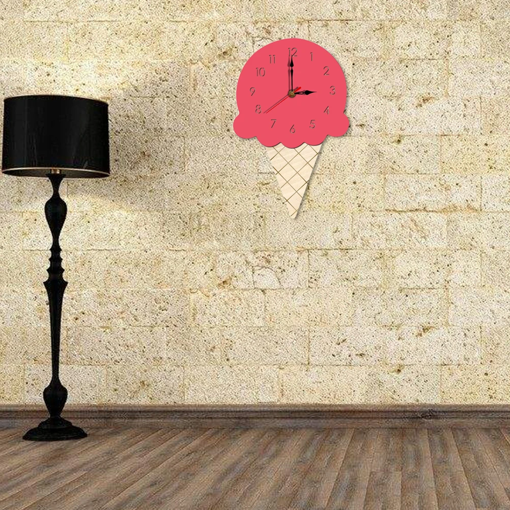 Creative Ice Cream Shaped Wall Clock Eco Friendly Acrylic Wood Simple Pattern Hanging Home Office Bedroom Child Decor
Creative Ice Cream Shaped Wall Clock Eco Friendly Acrylic Wood Simple Pattern Hanging Home Office Bedroom Child Decor