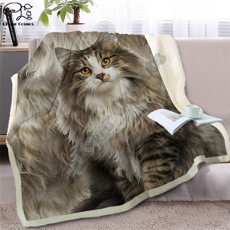 Gray Cat Throw Blanket on Bed 3D Animal Plush Sherpa Blanket Pet Siamese Bedspreads Fur Print Thin Quilt Drop Ship style-9
Gray Cat Throw Blanket on Bed 3D Animal Plush Sherpa Blanket Pet Siamese Bedspreads Fur Print Thin Quilt Drop Ship style-9