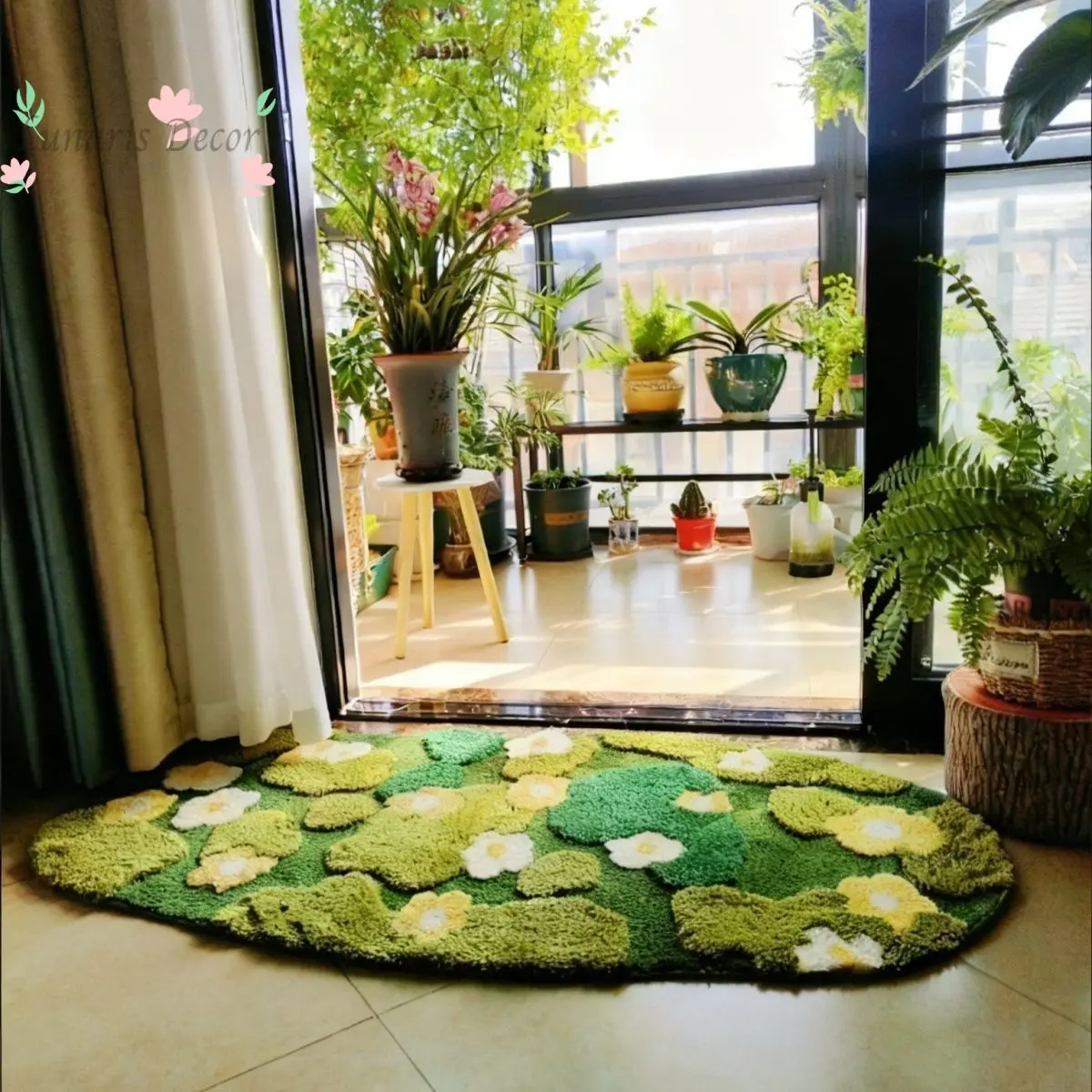 Flocked rug for balcony, bedroom, bedside, living room, sofa, home, and kids' room - floor mat
Flocked rug for balcony, bedroom, bedside, living room, sofa, home, and kids' room - floor mat