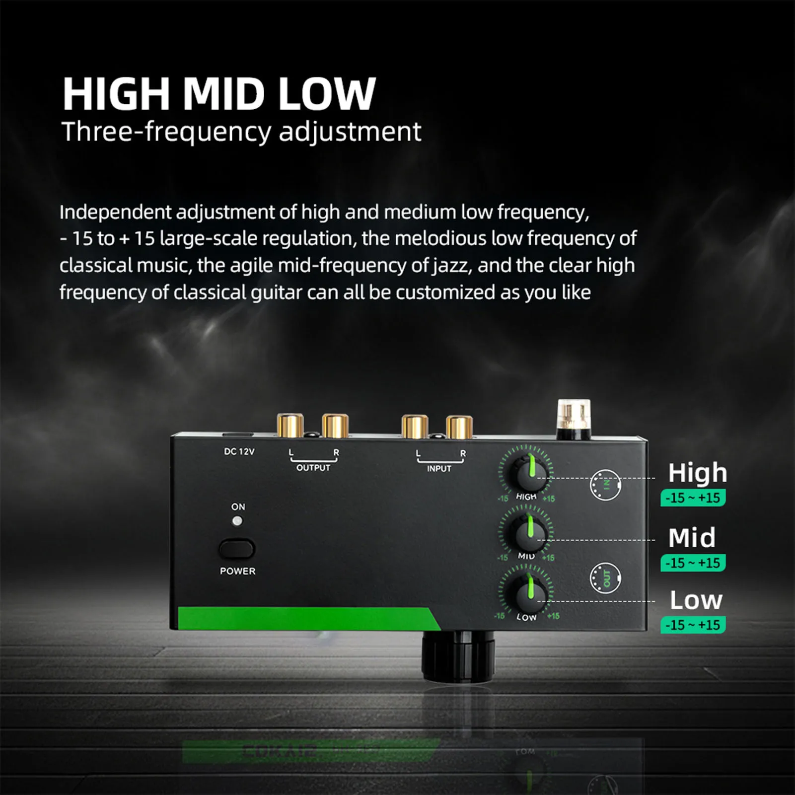 PH-3EQ Phono Amplifier MM MC Sound Interface with High Mid Low Adjustment XLR Balanced Connection Low Noise Circuit RCA Output
PH-3EQ Phono Amplifier MM MC Sound Interface with High Mid Low Adjustment XLR Balanced Connection Low Noise Circuit RCA Output