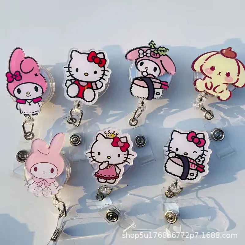 Sanrio Hello Kitty Kuromi Retractable Id Badge Holder Clip Acrylic Cinnamoroll Melody Nurse Badge Working Permit Pass Card Clip
Sanrio Hello Kitty Kuromi Retractable Id Badge Holder Clip Acrylic Cinnamoroll Melody Nurse Badge Working Permit Pass Card Clip