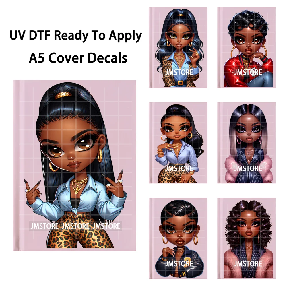 Curly Hair Chibi Doll Afro Girls A5 Notebook UV DTF Wraps Ready To Apply Waterproof Transfer Stickers Decals For Journal Cover
Curly Hair Chibi Doll Afro Girls A5 Notebook UV DTF Wraps Ready To Apply Waterproof Transfer Stickers Decals For Journal Cover