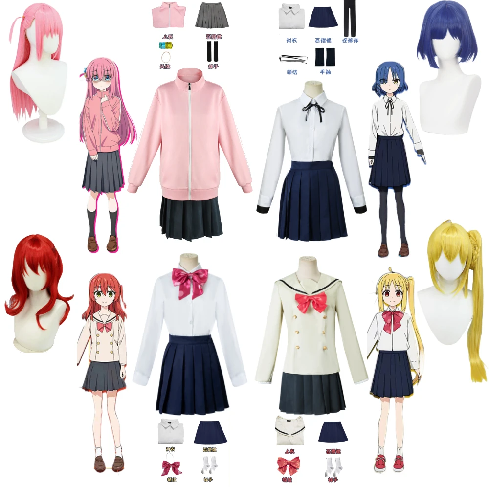 Bocchi the Rock Costume Hitori Gotoh Cosplay Uniform Clothes Wig Set Anime Role Play Outfit For Halloween Party
Bocchi the Rock Costume Hitori Gotoh Cosplay Uniform Clothes Wig Set Anime Role Play Outfit For Halloween Party