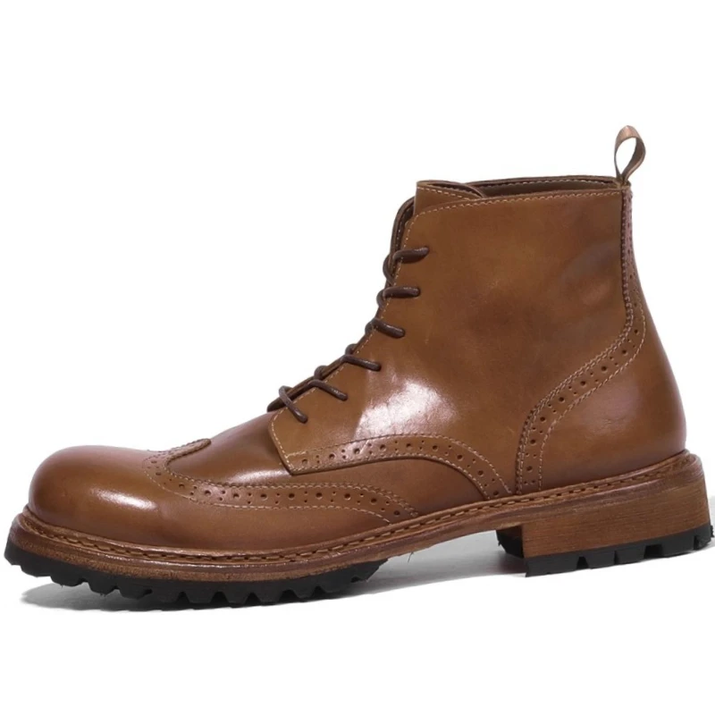 England Hand-sewn Horse Leather High-top Tooling Shoes Men's Genuine Leather Retro Wear-resistant Washed Horsehide Casual Shoes
England Hand-sewn Horse Leather High-top Tooling Shoes Men's Genuine Leather Retro Wear-resistant Washed Horsehide Casual Shoes