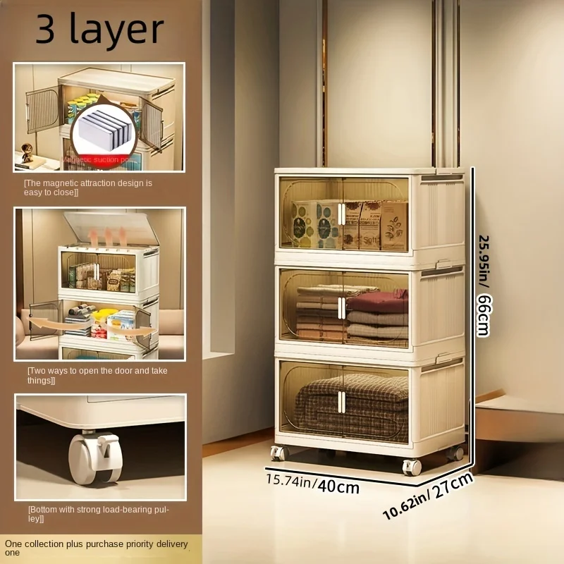 1pc Free Installation Storage Cabinet,Foldable Storage Cabinet With Wheels,Children's Toy Sorting Bin,Snack Organizer Cabinet
1pc Free Installation Storage Cabinet,Foldable Storage Cabinet With Wheels,Children's Toy Sorting Bin,Snack Organizer Cabinet