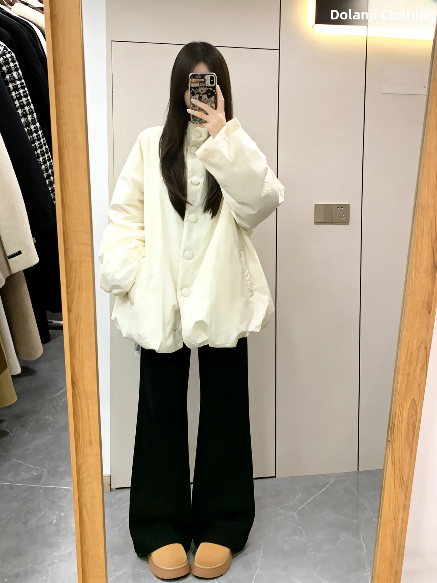 Корейский дизайн, женская свободная хлопковая куртка-жакет, весна 2026, однотонная, длинная, с воротником-стойкой, на одной пуговице
Корейский дизайн, женская свободная хлопковая куртка-жакет, весна 2026, однотонная, длинная, с воротником-стойкой, на одной пуговице