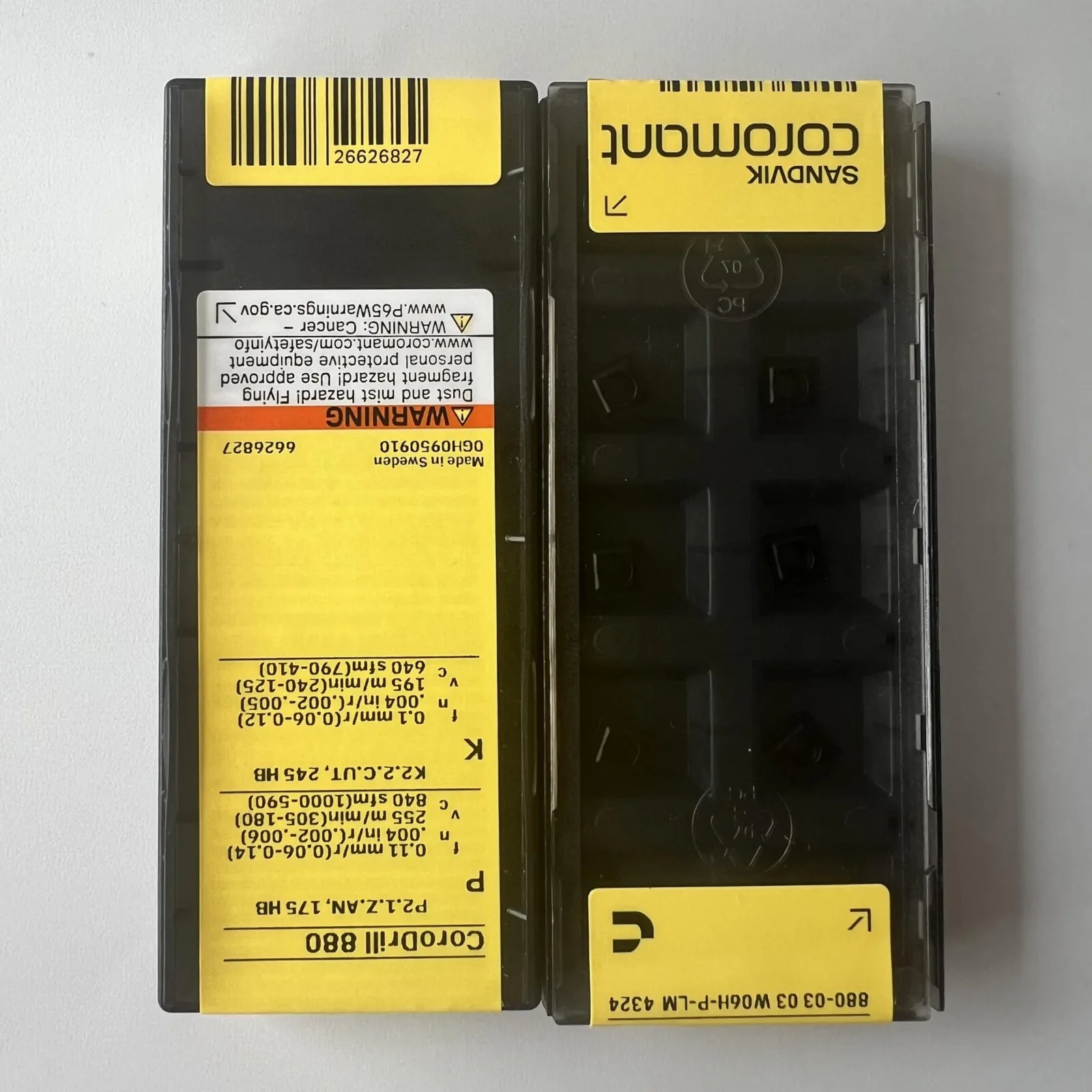 SANDVIK / 880-0303W06H-P-LM 4324 / Оригинальное шведское лезвие из твердого сплава, 10 шт.
SANDVIK / 880-0303W06H-P-LM 4324 / Оригинальное шведское лезвие из твердого сплава, 10 шт.