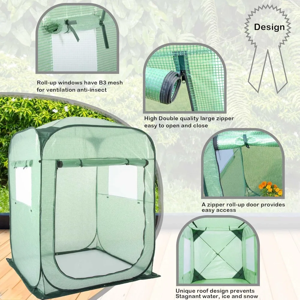 Pop Up Greenhouse Tent Portable Large Walk In Plant Protection Cover Indoor Outdoor Garden Use PE Mesh Cloth Frost Bird
Pop Up Greenhouse Tent Portable Large Walk In Plant Protection Cover Indoor Outdoor Garden Use PE Mesh Cloth Frost Bird