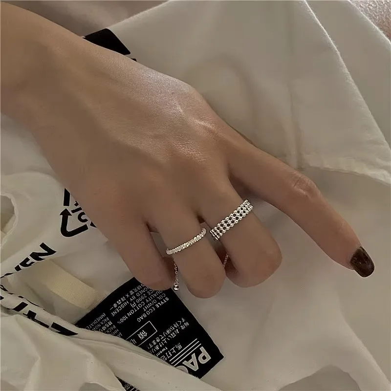 PANJBJ 925 Sterling Silver Dazzling Tassels Ring for Women Girl Adjustable Korean Exquisite Jewelry Birthday Gift Dropshipping
PANJBJ 925 Sterling Silver Dazzling Tassels Ring for Women Girl Adjustable Korean Exquisite Jewelry Birthday Gift Dropshipping