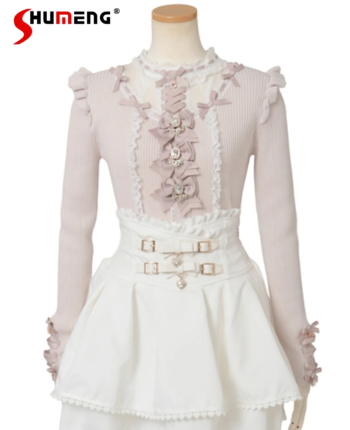 Свитер Liz 2025 года, новинка весны и осени, японский свитер с милым бантом для девочек, кружевной розовый вязаный пуловер, облегающий элегантный свитер, топ для женщин
Свитер Liz 2025 года, новинка весны и осени, японский свитер с милым бантом для девочек, кружевной розовый вязаный пуловер, облегающий элегантный свитер, топ для женщин