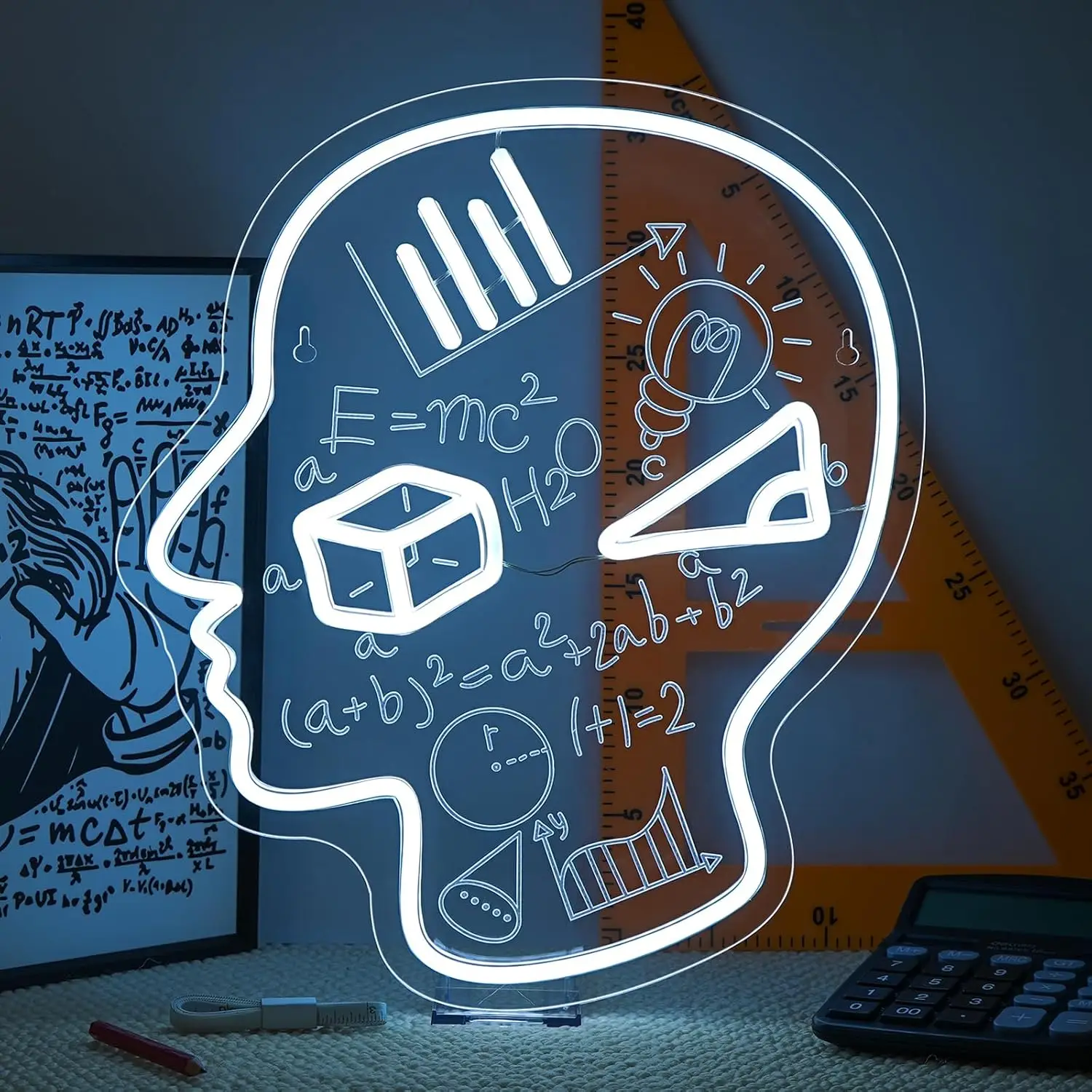 Math Neon Sign Art Wall Light USB Powered LED Light for Students Classroom Kids Room Bedroom Decoration Gift Night Light
Math Neon Sign Art Wall Light USB Powered LED Light for Students Classroom Kids Room Bedroom Decoration Gift Night Light
