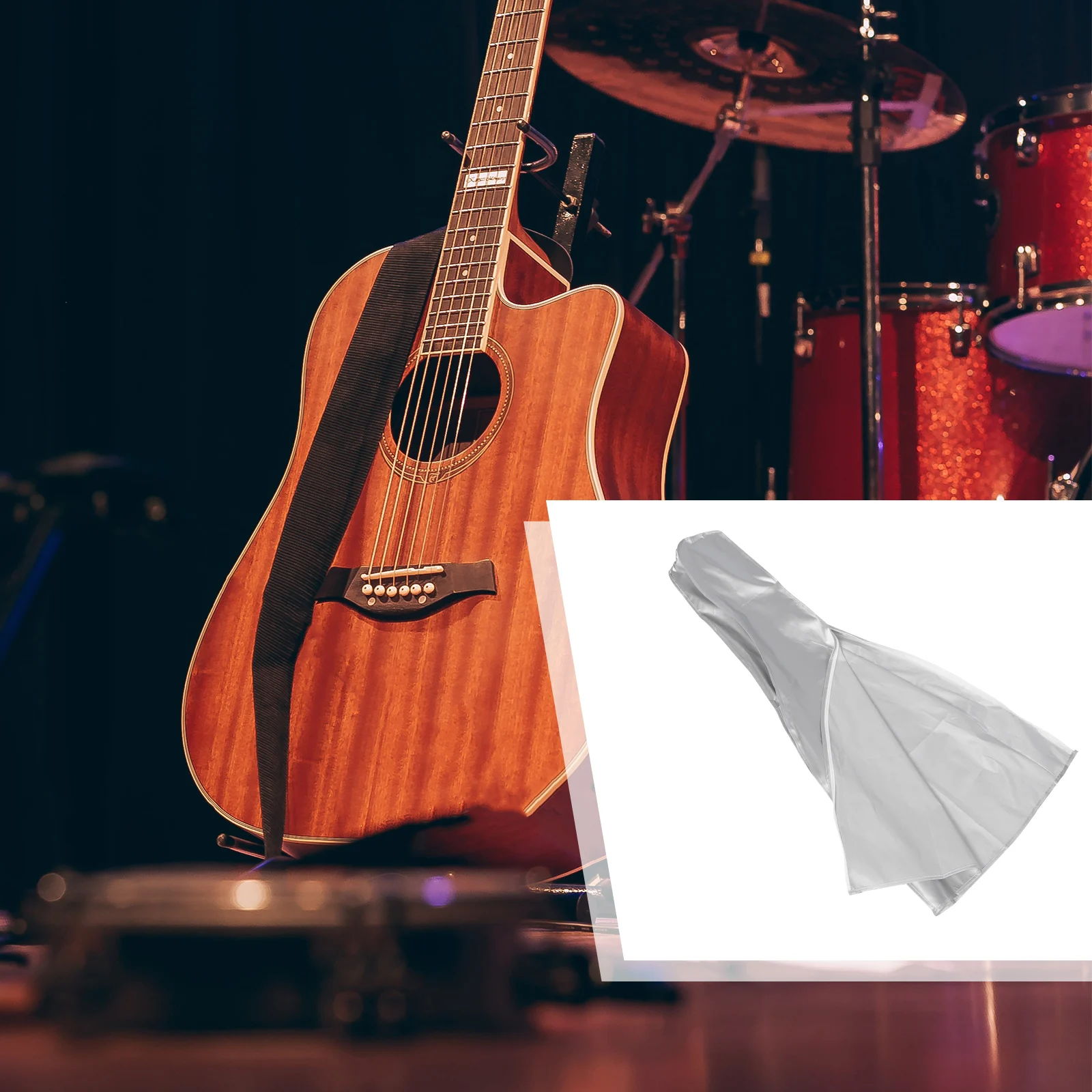 Guitar Cover Acoustic Instrument Rain Silver Coated Cloth Bass Waterproof Covering Travel
Guitar Cover Acoustic Instrument Rain Silver Coated Cloth Bass Waterproof Covering Travel