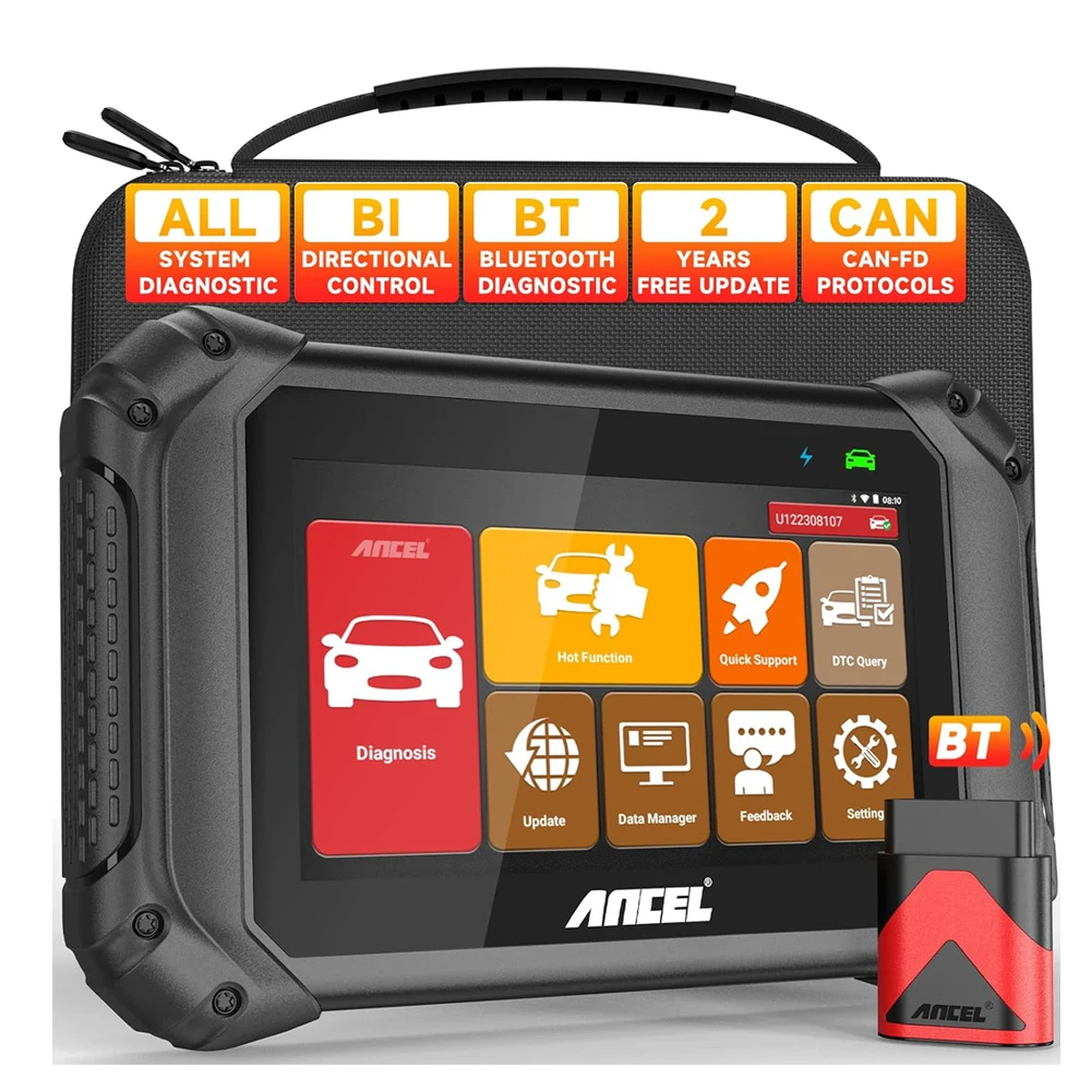 ANCEL V5BT Car OBD2 Scanner Wireless Bi-directional Diagnostic Tool Full System Active Test ABS Oil TPMS SAS BMS CAN-FD
ANCEL V5BT Car OBD2 Scanner Wireless Bi-directional Diagnostic Tool Full System Active Test ABS Oil TPMS SAS BMS CAN-FD
