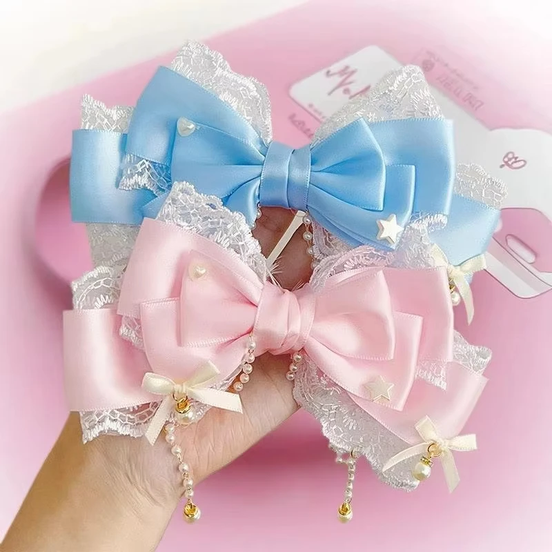 Девичий большой розовый бант, головной убор, жемчужное кружево в стиле Лолиты, заколка для волос KC, модный аксессуар принцессы, заколка для волос с кисточкой из сладкого жемчуга, головные уборы
Девичий большой розовый бант, головной убор, жемчужное кружево в стиле Лолиты, заколка для волос KC, модный аксессуар принцессы, заколка для волос с кисточкой из сладкого жемчуга, головные уборы