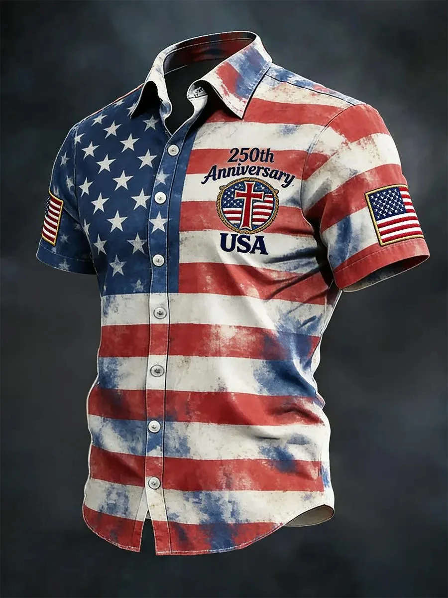 3D Printed American Flag 250th Anniversary Summer Men's Shirt for Outdoor Street Use Quick-Drying Aloha Shirt
3D Printed American Flag 250th Anniversary Summer Men's Shirt for Outdoor Street Use Quick-Drying Aloha Shirt