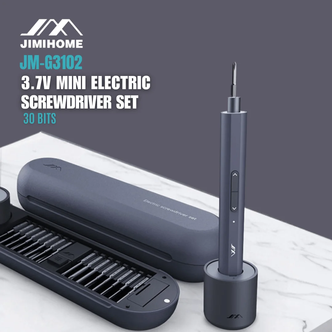 JIMIHOME 3.7V Mini Electric Screwdriver Set with 30 Magnetic Bits Precision Cordless Repair Tool for Phone, Camera, Laptop
JIMIHOME 3.7V Mini Electric Screwdriver Set with 30 Magnetic Bits Precision Cordless Repair Tool for Phone, Camera, Laptop