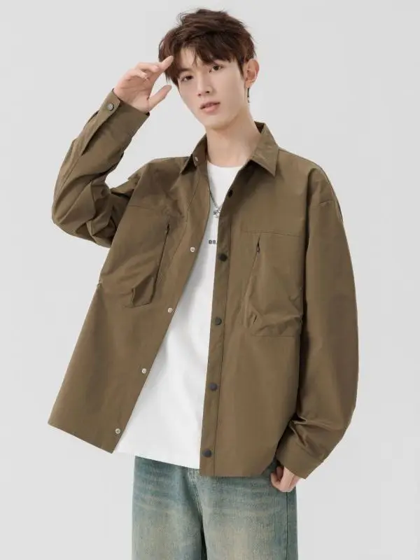 Весенне-осенний свободный кардиган с длинными рукавами для мальчиков-подростков, из полиэфирного волокна, для активного отдыха, стандартной длины, на пуговицах
Весенне-осенний свободный кардиган с длинными рукавами для мальчиков-подростков, из полиэфирного волокна, для активного отдыха, стандартной длины, на пуговицах