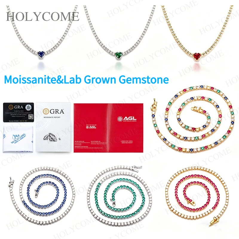 New Classical 3MM Moissanite Tennis Chain MultiColored Bracelet Necklace Men Fashion Hip-Hop Jewelry Women 16-20inch Choker Gift
New Classical 3MM Moissanite Tennis Chain MultiColored Bracelet Necklace Men Fashion Hip-Hop Jewelry Women 16-20inch Choker Gift