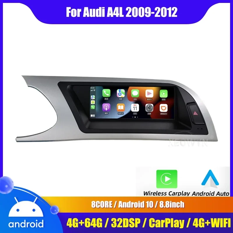 Android 12 6G 128G 8,8 IPS-экран Автомобильный радиоплеер Navi для Audi A4 A4L A5 2009-2016 Аудио apple carplay android auto
Android 12 6G 128G 8,8 IPS-экран Автомобильный радиоплеер Navi для Audi A4 A4L A5 2009-2016 Аудио apple carplay android auto