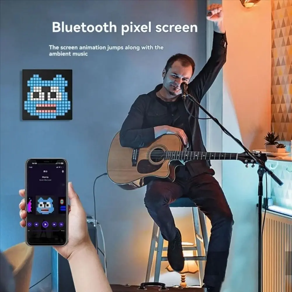 Программируемый Bluetooth-пиксельный экран, цифровой модуль, управление через приложение, умный светодиодный пиксельный экран, полноцветный DIY
Программируемый Bluetooth-пиксельный экран, цифровой модуль, управление через приложение, умный светодиодный пиксельный экран, полноцветный DIY