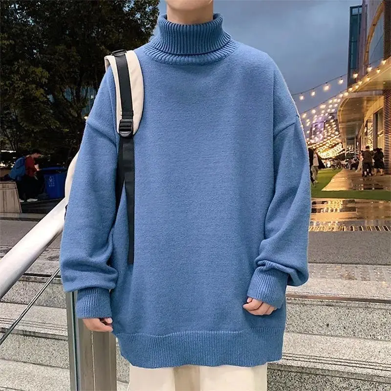 2023 Autumn Winter Korean Men's New Fashion Commuter High Neck Loose Casual Top Comfortable Solid Color Y2k Knitted Sweater
2023 Autumn Winter Korean Men's New Fashion Commuter High Neck Loose Casual Top Comfortable Solid Color Y2k Knitted Sweater