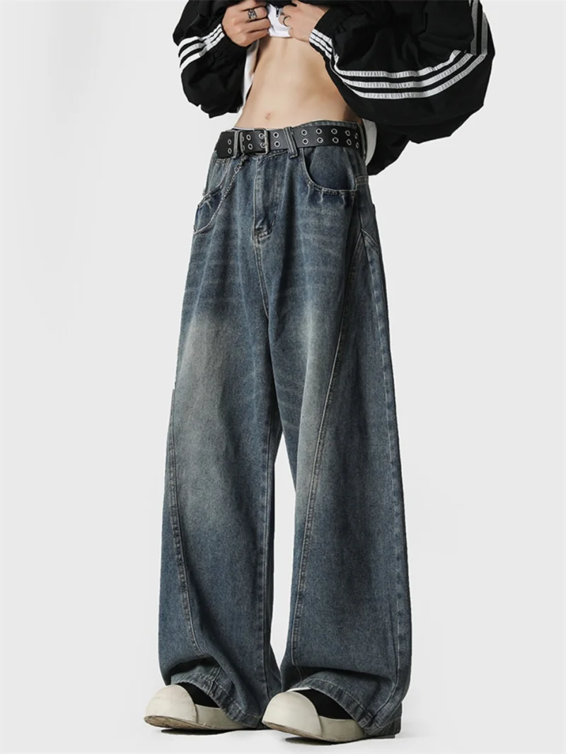 Американские синие джинсовые джинсы в стиле ретро, мужские осенне-зимние модные прямые свободные широкие длинные брюки с высокой талией и водной талией
Американские синие джинсовые джинсы в стиле ретро, мужские осенне-зимние модные прямые свободные широкие длинные брюки с высокой талией и водной талией