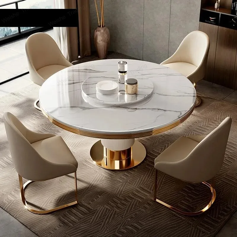 Luxury Style Round Marble Dining Table with Gold Stainlees Frame Seats 6-10 People
Luxury Style Round Marble Dining Table with Gold Stainlees Frame Seats 6-10 People