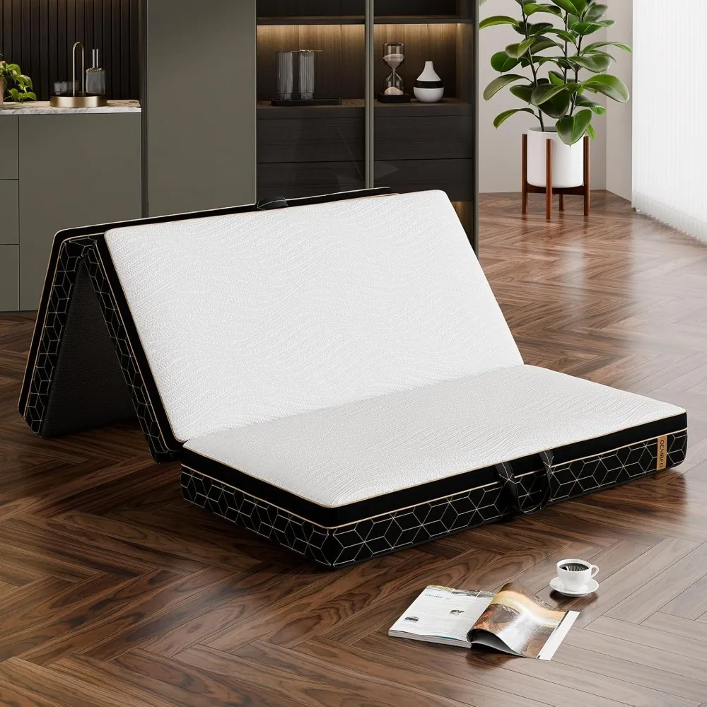 Tri-Fold Memory Foam Mattress Twin - 6 Inch Portable Folding Mattress with Handle & Washable Cover, Floor Bed with Non-Slip Base
Tri-Fold Memory Foam Mattress Twin - 6 Inch Portable Folding Mattress with Handle & Washable Cover, Floor Bed with Non-Slip Base