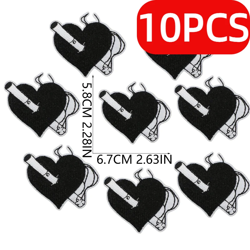 10/12PCS Wholesale PUNK Love Girls Black and White Flower Knife Embroidery Lightning Decoration Patch Ironing Bag/hat/cloth
10/12PCS Wholesale PUNK Love Girls Black and White Flower Knife Embroidery Lightning Decoration Patch Ironing Bag/hat/cloth