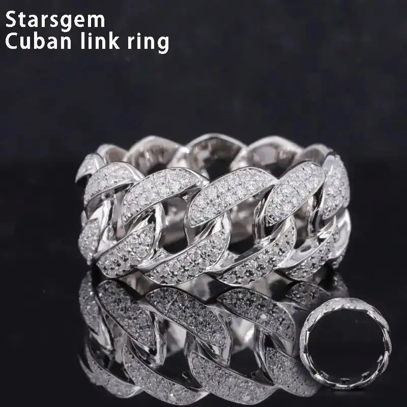 Starsgem Custom Mossonite Cuban 925 Sterling Silver Vvs Mossanite Diamond Hiphop Hip Hop Mens Moissanite Cuban Link Ring
Starsgem Custom Mossonite Cuban 925 Sterling Silver Vvs Mossanite Diamond Hiphop Hip Hop Mens Moissanite Cuban Link Ring