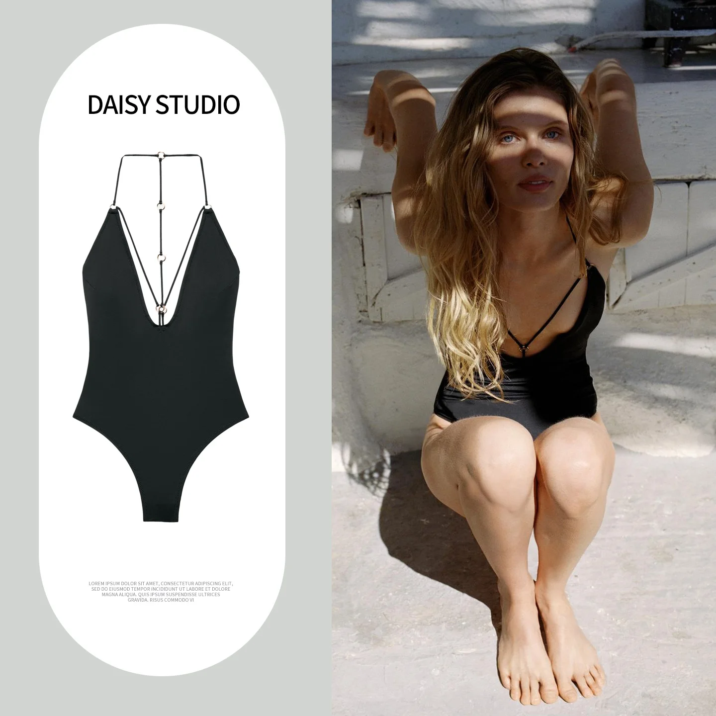 Sexy Deep V Neck Sleeveless Strap Swimsuit Metal Hole Decor Street Style mid Waist Short Pants Polyester Fiber New Summer Arr...
Sexy Deep V Neck Sleeveless Strap Swimsuit Metal Hole Decor Street Style mid Waist Short Pants Polyester Fiber New Summer Arr...