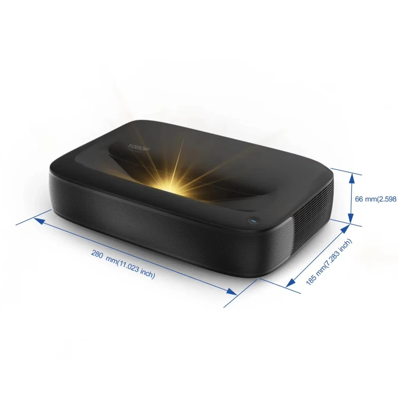 YDH-H2 2000 Lumens DLP Display 4K Laser TV Projector 150 Inch IR Remote Control Auto Focus Portable Laser TV Projector