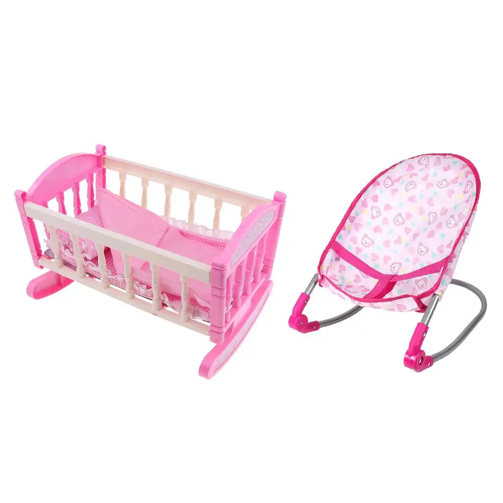 Simulation Baby Bed Chair Set Rockers Mini Doll Furniture Playset for Reborn Baby Dolls Pretend Play
Simulation Baby Bed Chair Set Rockers Mini Doll Furniture Playset for Reborn Baby Dolls Pretend Play