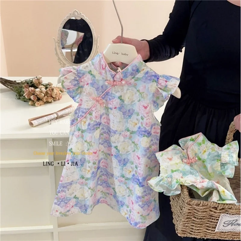 Girls' Han Chinese Costume Dress Summer New Style Western Style Kids' Skirt Little Girl Chinese Style Cheongsam95155
Girls' Han Chinese Costume Dress Summer New Style Western Style Kids' Skirt Little Girl Chinese Style Cheongsam95155