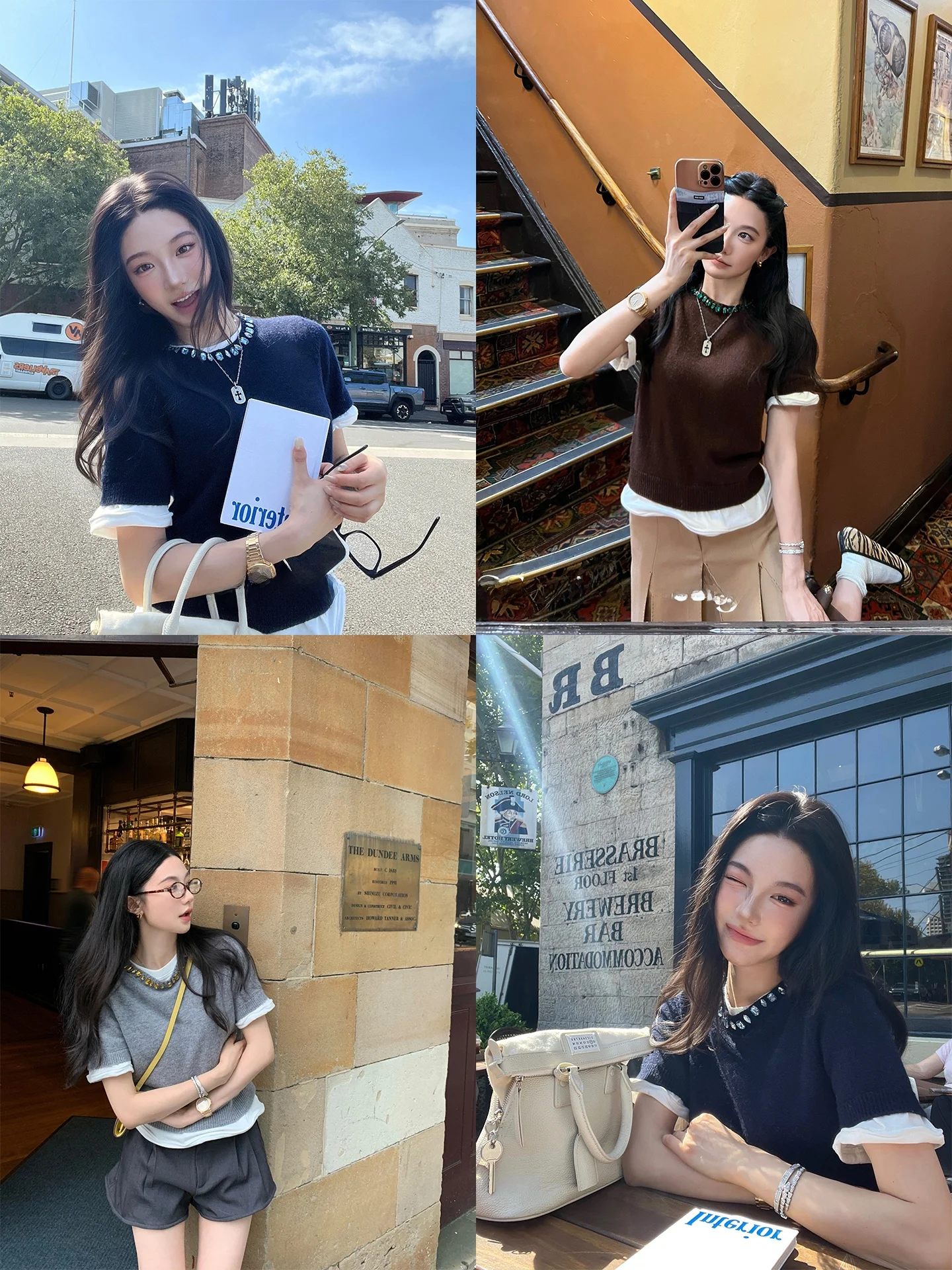 Soft Woolen Short Sleeve round Neck Sweater Handmade Drill Girls Heavyweight Knittedwear Vintage Commute Style Pure Color
Soft Woolen Short Sleeve round Neck Sweater Handmade Drill Girls Heavyweight Knittedwear Vintage Commute Style Pure Color