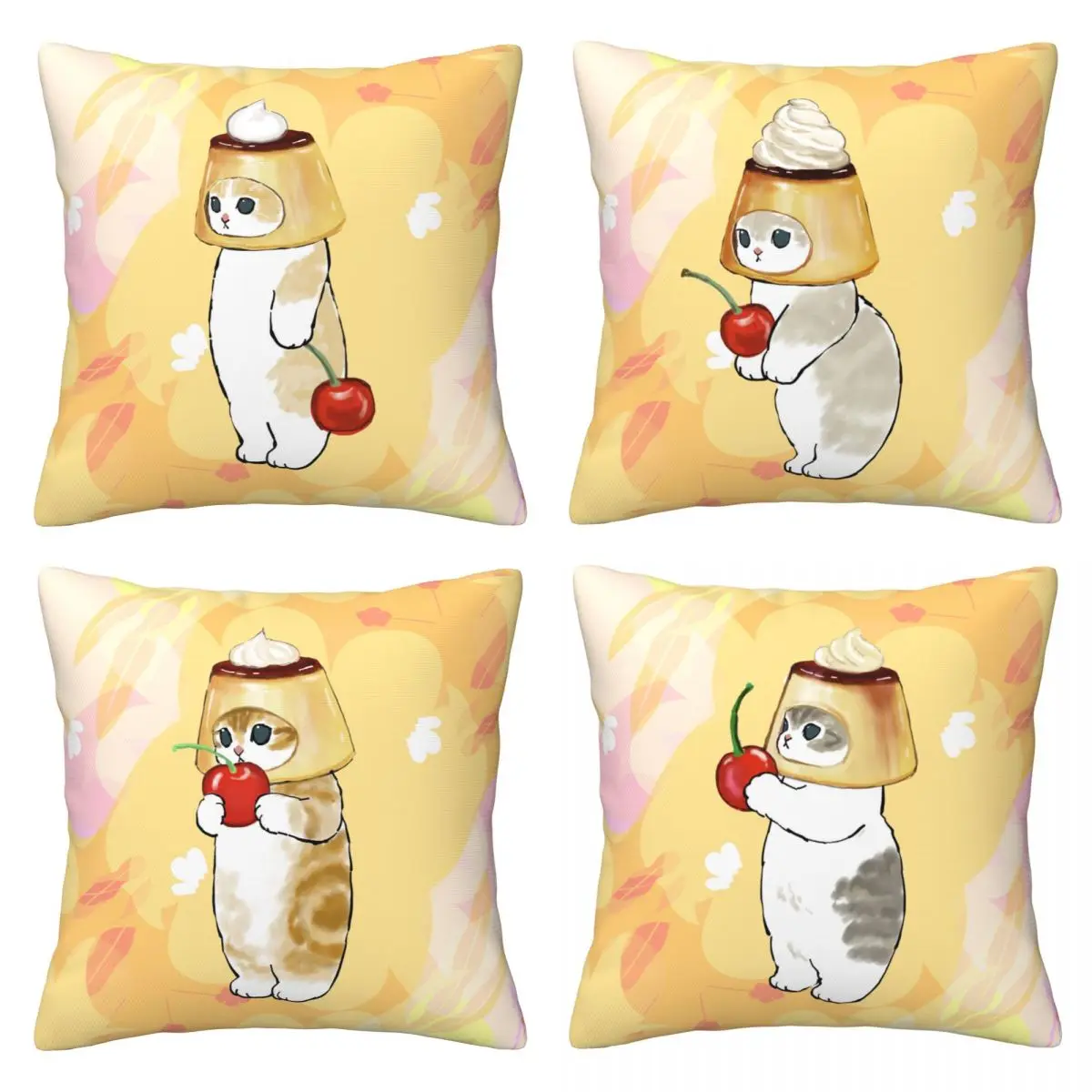 Cute pudding ice cream cat Pillowcase Polyester Cushion Cover 4 pieces Throw Pillow Case Cover for Home Double-sided Printed
Cute pudding ice cream cat Pillowcase Polyester Cushion Cover 4 pieces Throw Pillow Case Cover for Home Double-sided Printed