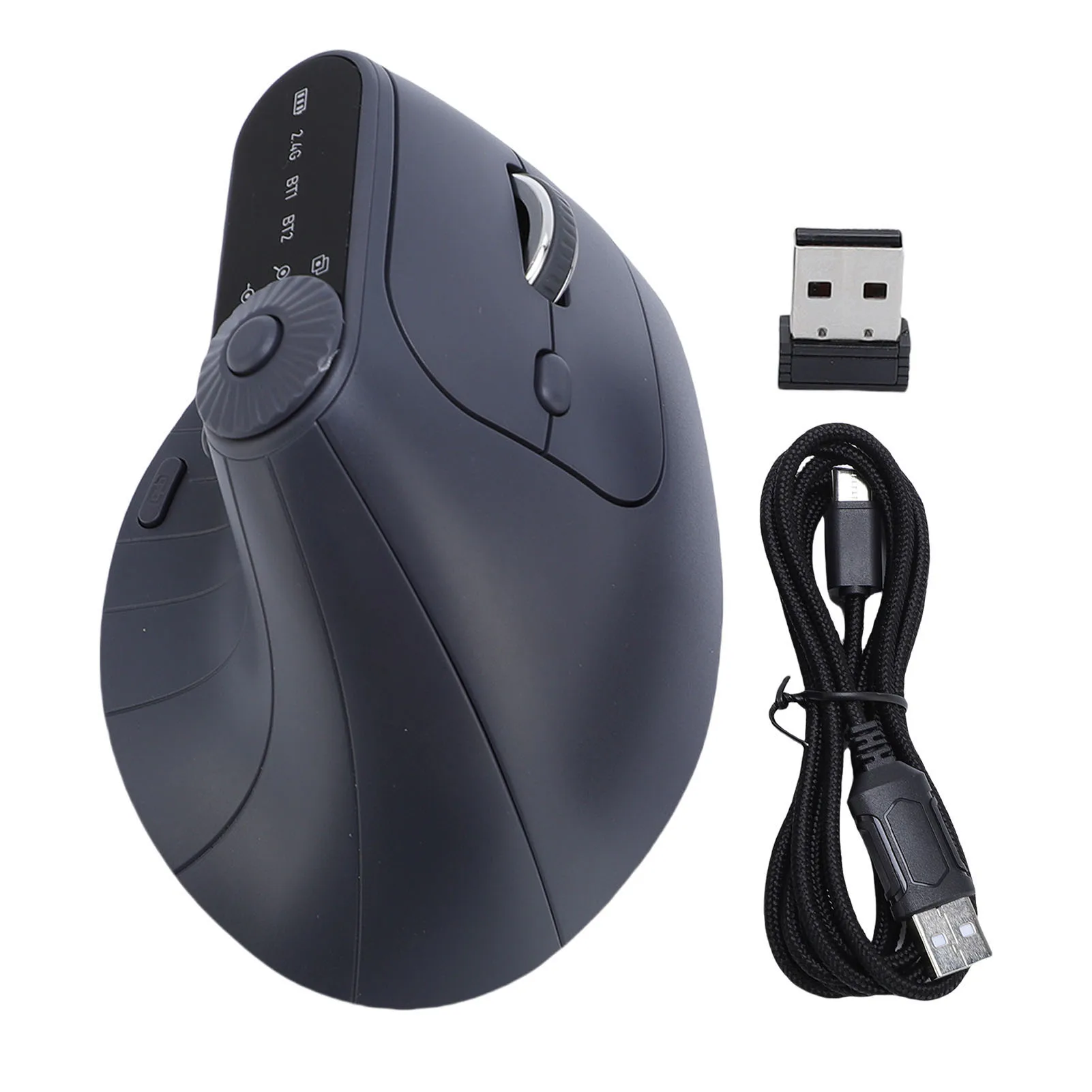 Ergonomic Vertical Wireless Mouse Bluetooth and 2.4GHz Dual Mode Adjustable DPI Rechargeable Silent Click Mouse
Ergonomic Vertical Wireless Mouse Bluetooth and 2.4GHz Dual Mode Adjustable DPI Rechargeable Silent Click Mouse