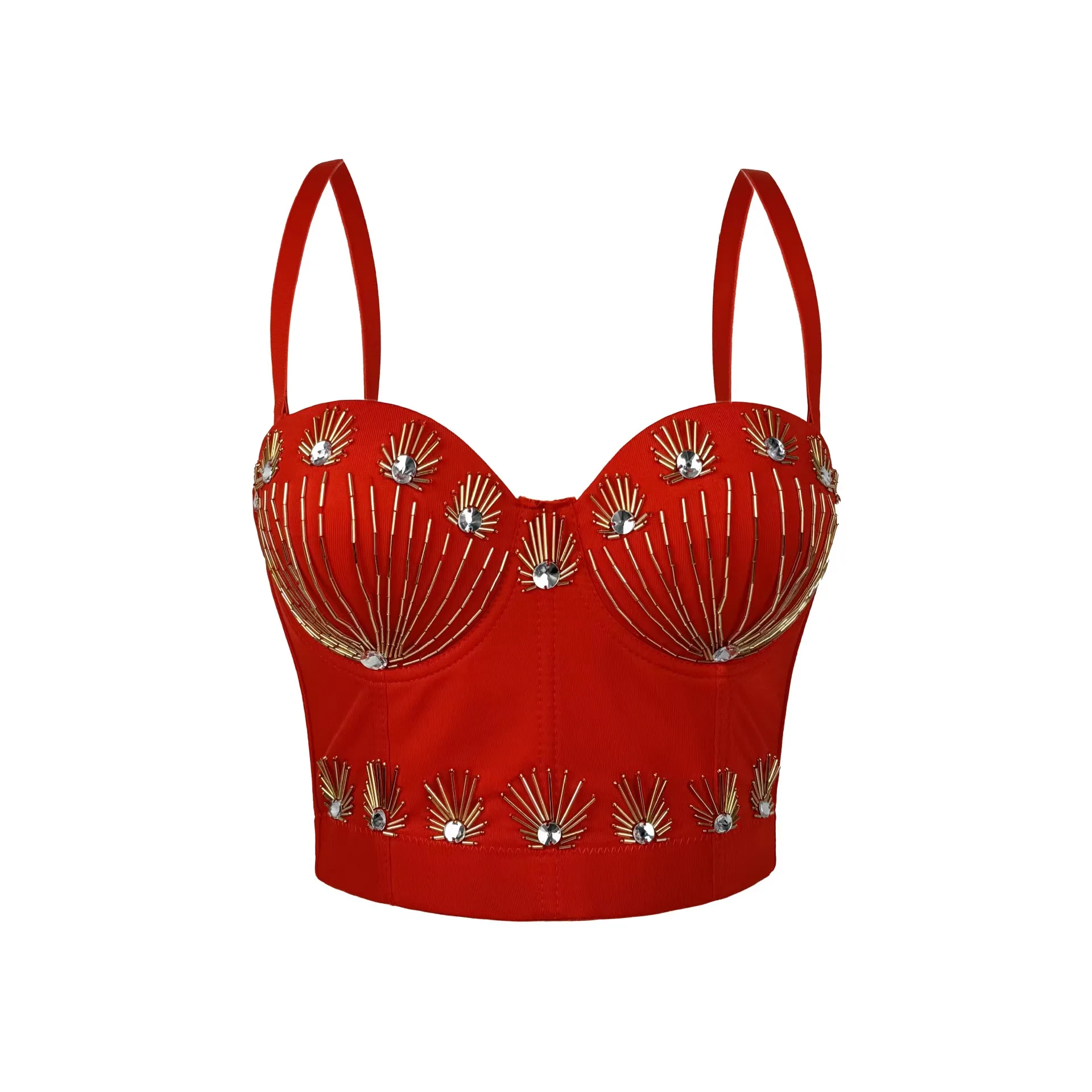 Топ-бюстье с косточками и стразами ручной работы, облегающий, с чашечками, на бретельках, для женщин
Топ-бюстье с косточками и стразами ручной работы, облегающий, с чашечками, на бретельках, для женщин