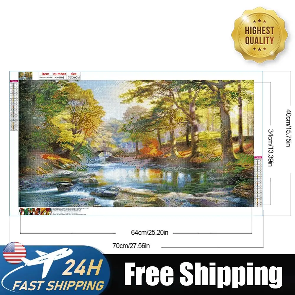 2pcs Landscape 5D DIY Full Drill Round Diamond Painting Kit Home Decor 70x40cm (B)
2pcs Landscape 5D DIY Full Drill Round Diamond Painting Kit Home Decor 70x40cm (B)