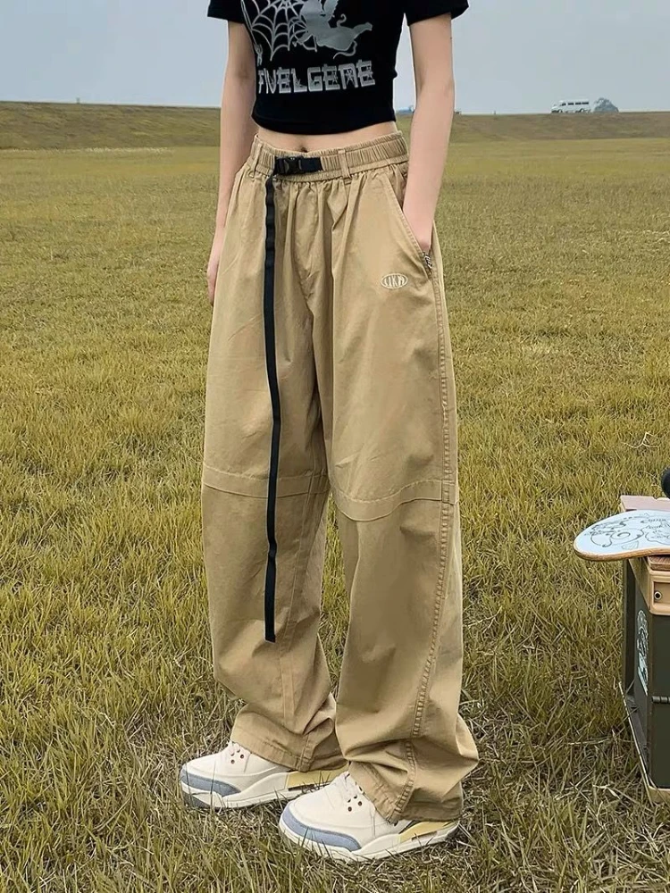 HOUZHOU Harajuku Vintage Khaki Cargo Pants Women Japanese Style Wide Leg Joggers Hippie Casual Baggy Trousers Black Streetwear
HOUZHOU Harajuku Vintage Khaki Cargo Pants Women Japanese Style Wide Leg Joggers Hippie Casual Baggy Trousers Black Streetwear