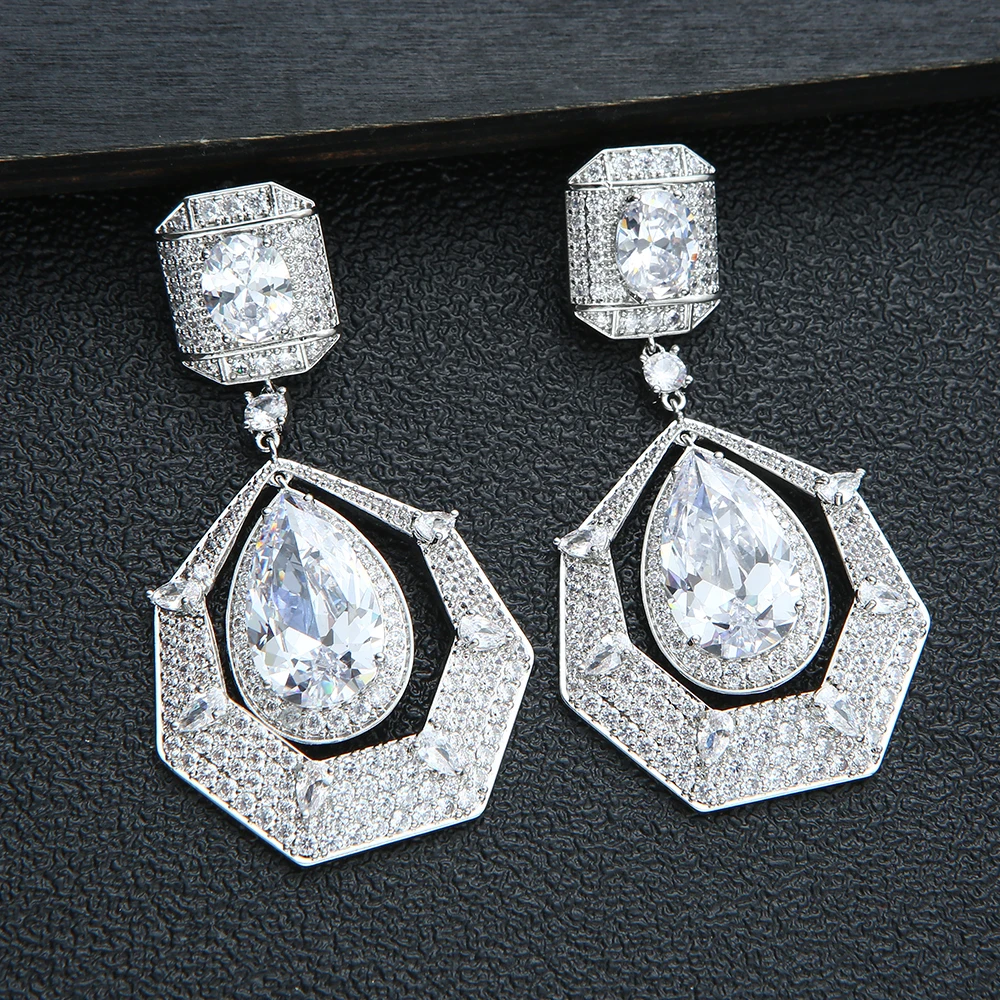 Trendy Luxury Geometric Water Drop Earrings For Women Wedding Cubic Zircon CZ Dubai Bridal Earring Bohemia Hot E10096
Trendy Luxury Geometric Water Drop Earrings For Women Wedding Cubic Zircon CZ Dubai Bridal Earring Bohemia Hot E10096