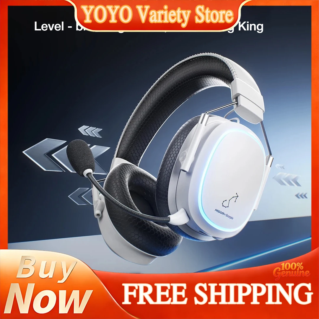 Misiom Wireless Gaming Headset Scorpio 2.4G Four Mode Bluetooth 50mm Titanium Diaphragm Rgb Ultra Low Latency For Pc Fps Esports
Misiom Wireless Gaming Headset Scorpio 2.4G Four Mode Bluetooth 50mm Titanium Diaphragm Rgb Ultra Low Latency For Pc Fps Esports